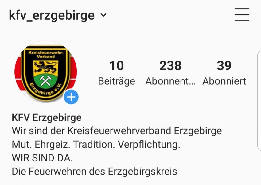 Screenshot Instagram kfv erzgebirge